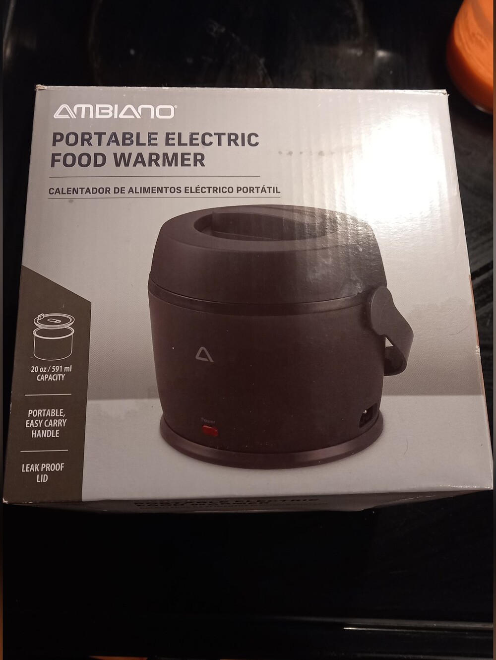 Ambiano Portable Electric Food Warmer - Black